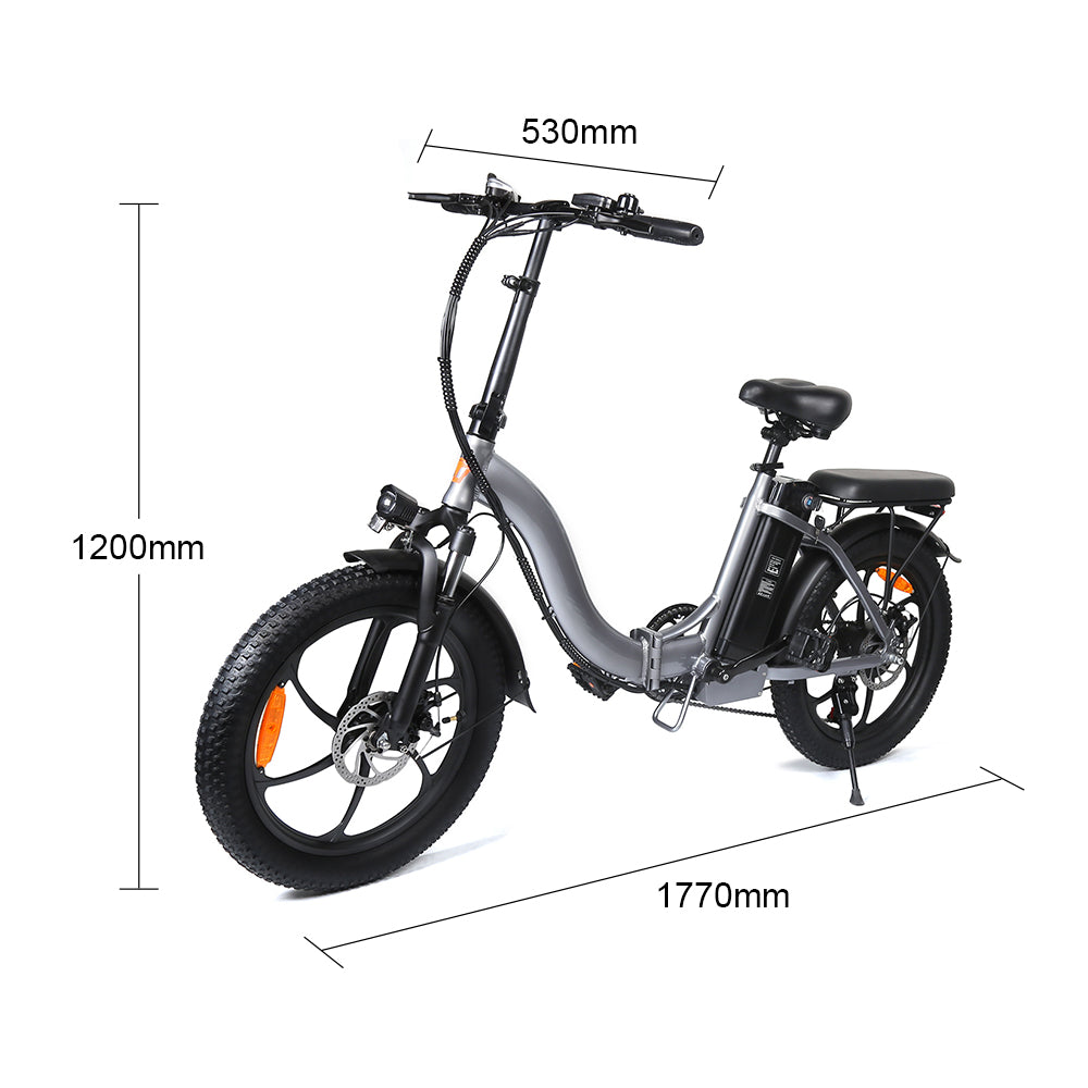 AKEZ ESBIKE-09 350W 36V 12.5AH Electric Bike LED Display Device - Grey