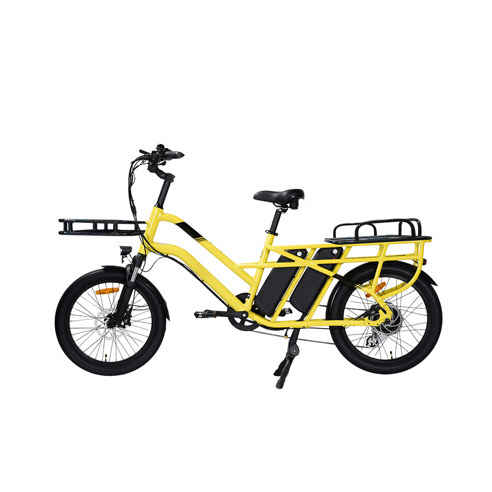 AKEZ H1 350W 48V 15Ah Battery*2 Electric Bike 200Kg Load Capacity Long Endurance Mileage - Yellow