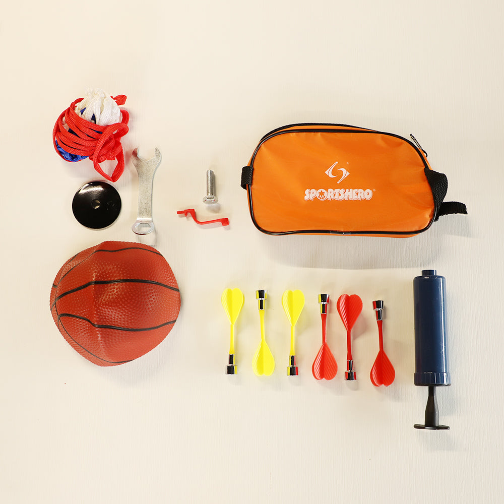 Basketball Stand and Dart Board Set 2in1 for Kid