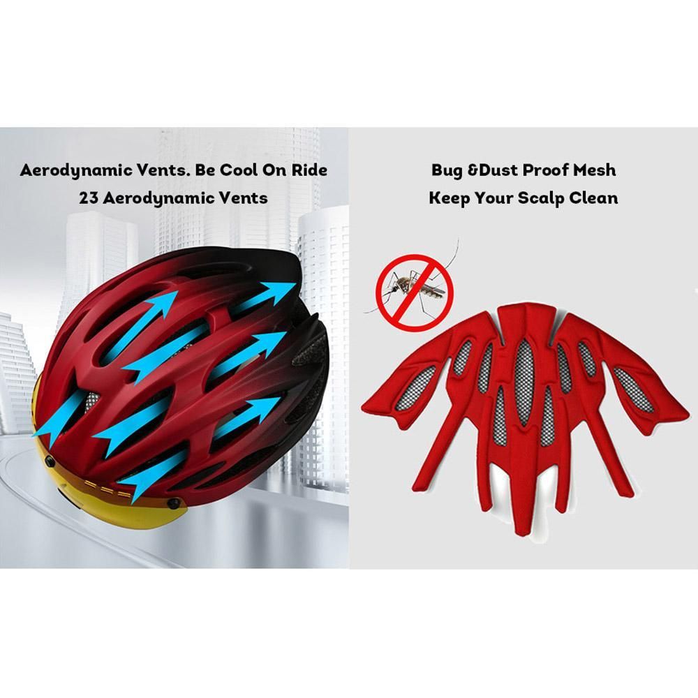 Bicycle Helmet Cycling Mountain Bike Safety Helmet with Bluetooth Music AKEZ