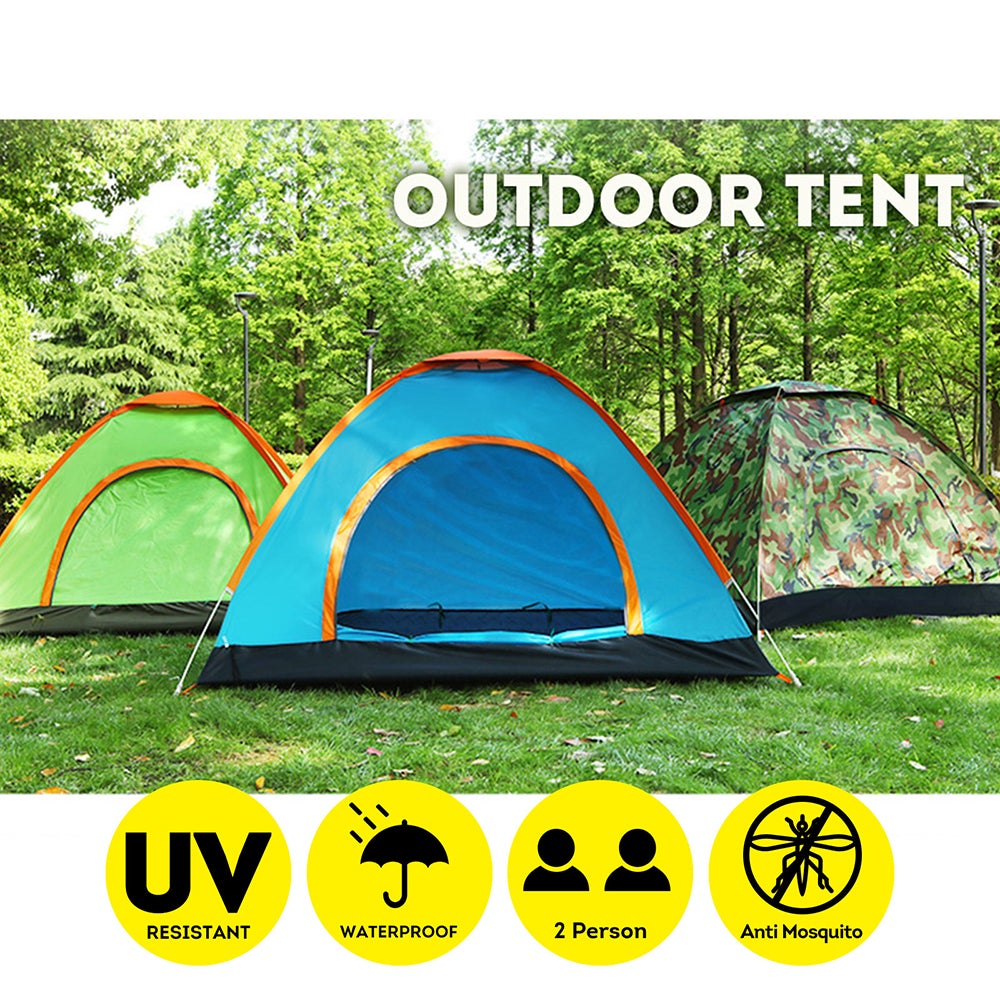 2-3 Person Outdoor Camping Tent Waterproof Anti-UV Easy Setup Hiking Beach