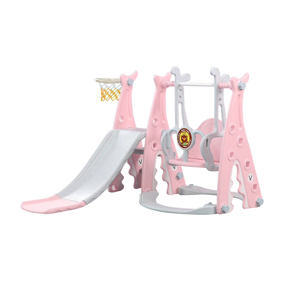 AUSFUNKIDS Kids 3-IN-1 Swing and Slide Set Indoor Playground