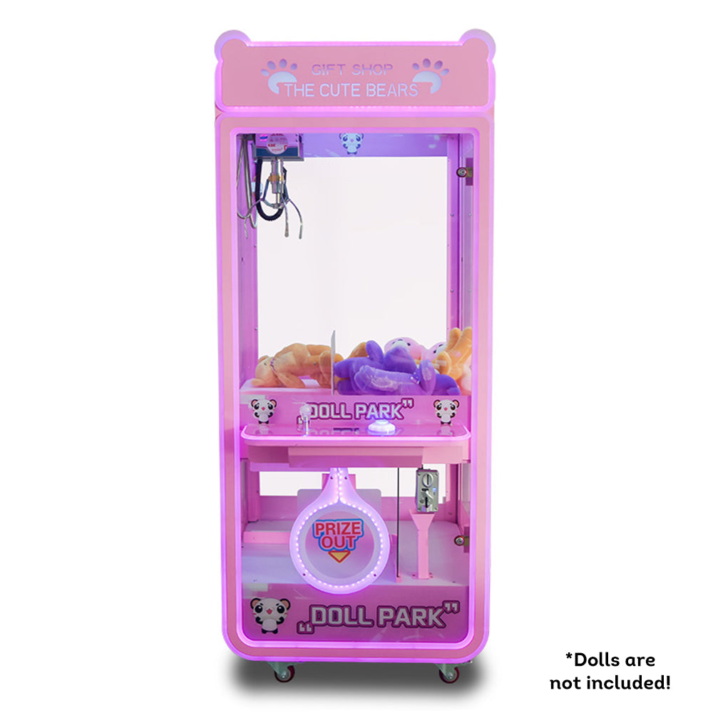Wonder Vend Panda Electronic Claw Machine Crane Machine For Home - Pink