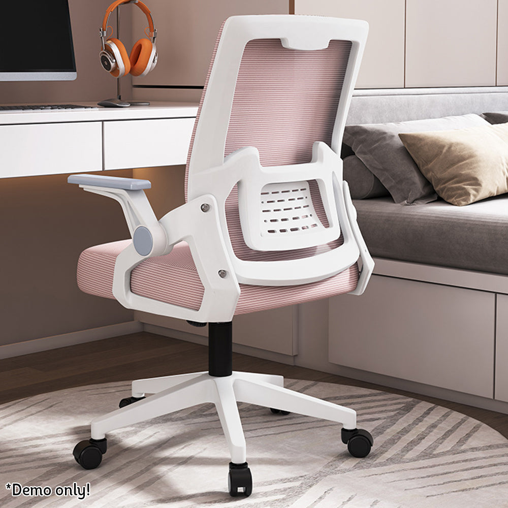 MASON TAYLOR Latex Cushion Computer Chair Office Home Chairs ¨C White&Pink