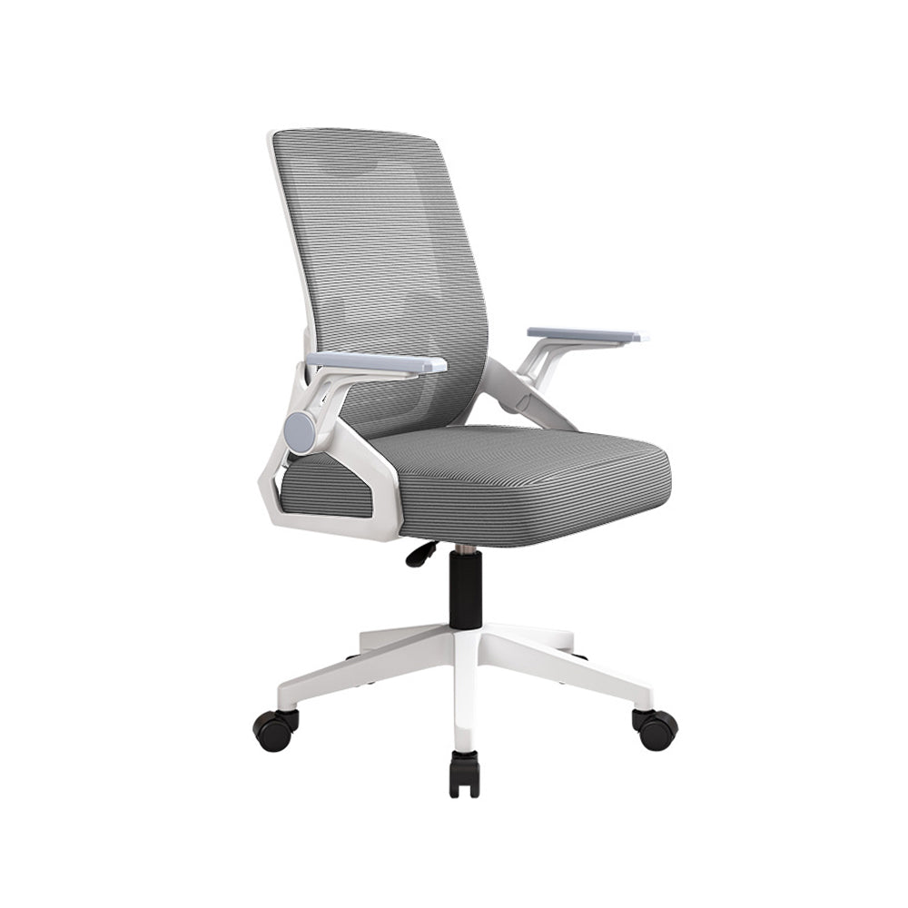 MASON TAYLOR Latex Cushion Computer Chair Office Home Chairs - White&Grey