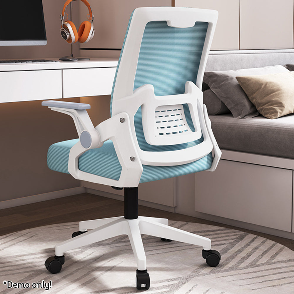 MASON TAYLOR Latex Cushion Computer Chair Office Home Chairs ¨C White&Blue