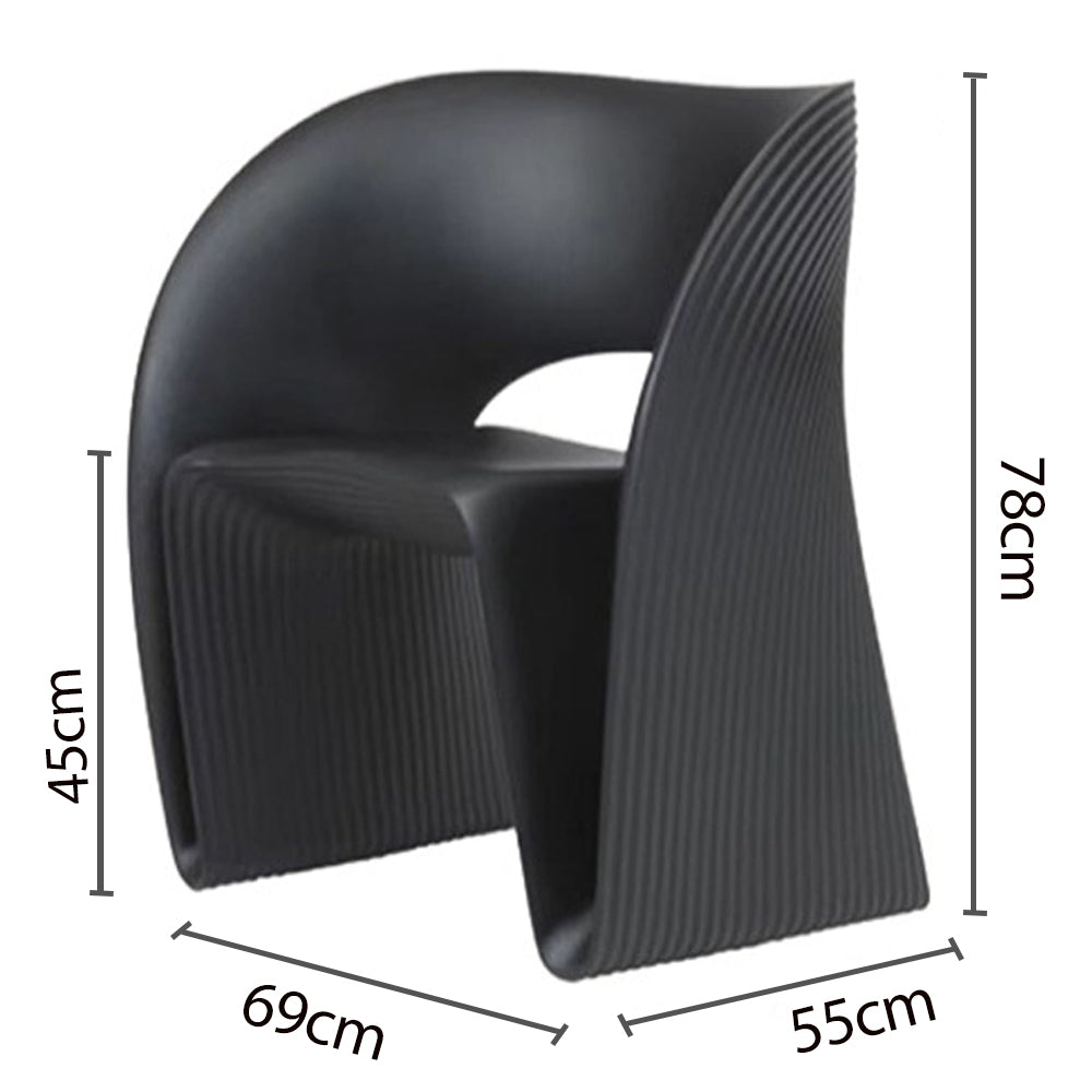 MASON TAYLOR Modern Style Shell Thread Curved Backrest Chair