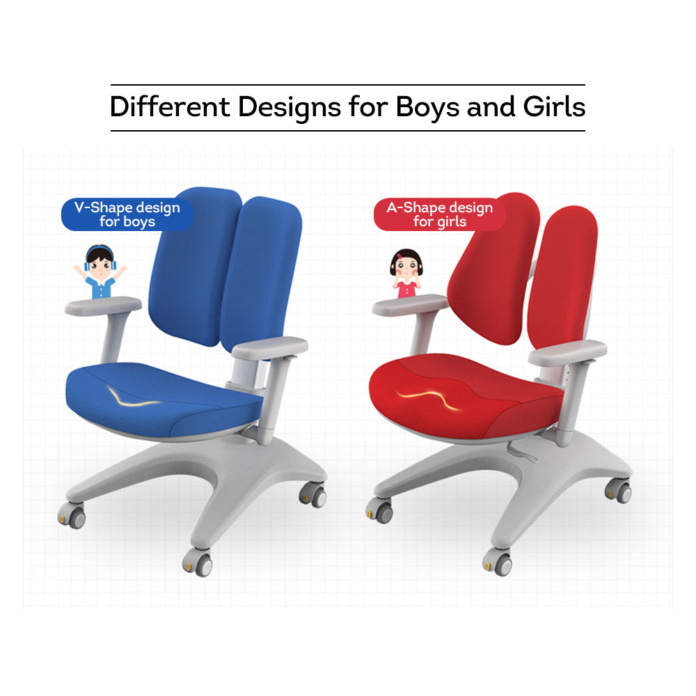 TOTGUARD CL Ergonomic Adjustable Height Children's Study Chair Swivel Wheel with Kick Brakes