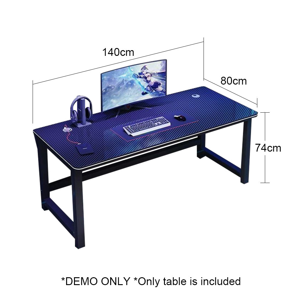 MASON TAYLOR 1.4x0.8M Esports Desk Stable and Durable - Black