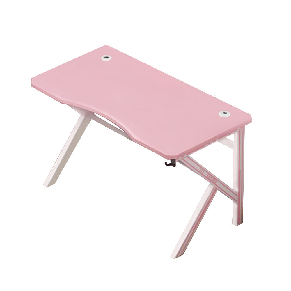 MASON TAYLOR K-shaped Table Legs Length of 120cm Desk W/ Coated Steel Frame - Pink