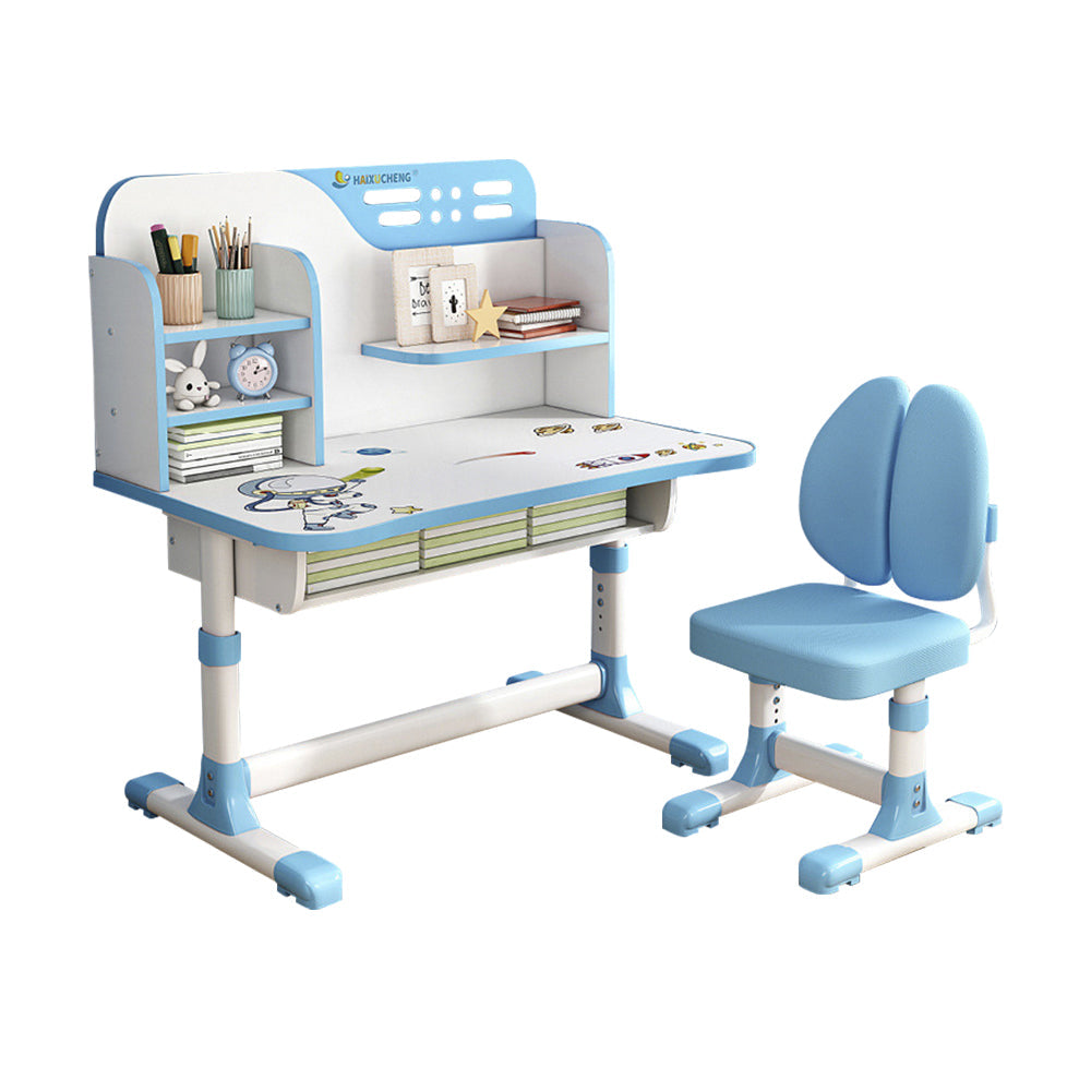 MASON TAYLOR Kids Study 80CM Width Table and Chair Set Adjustable Height