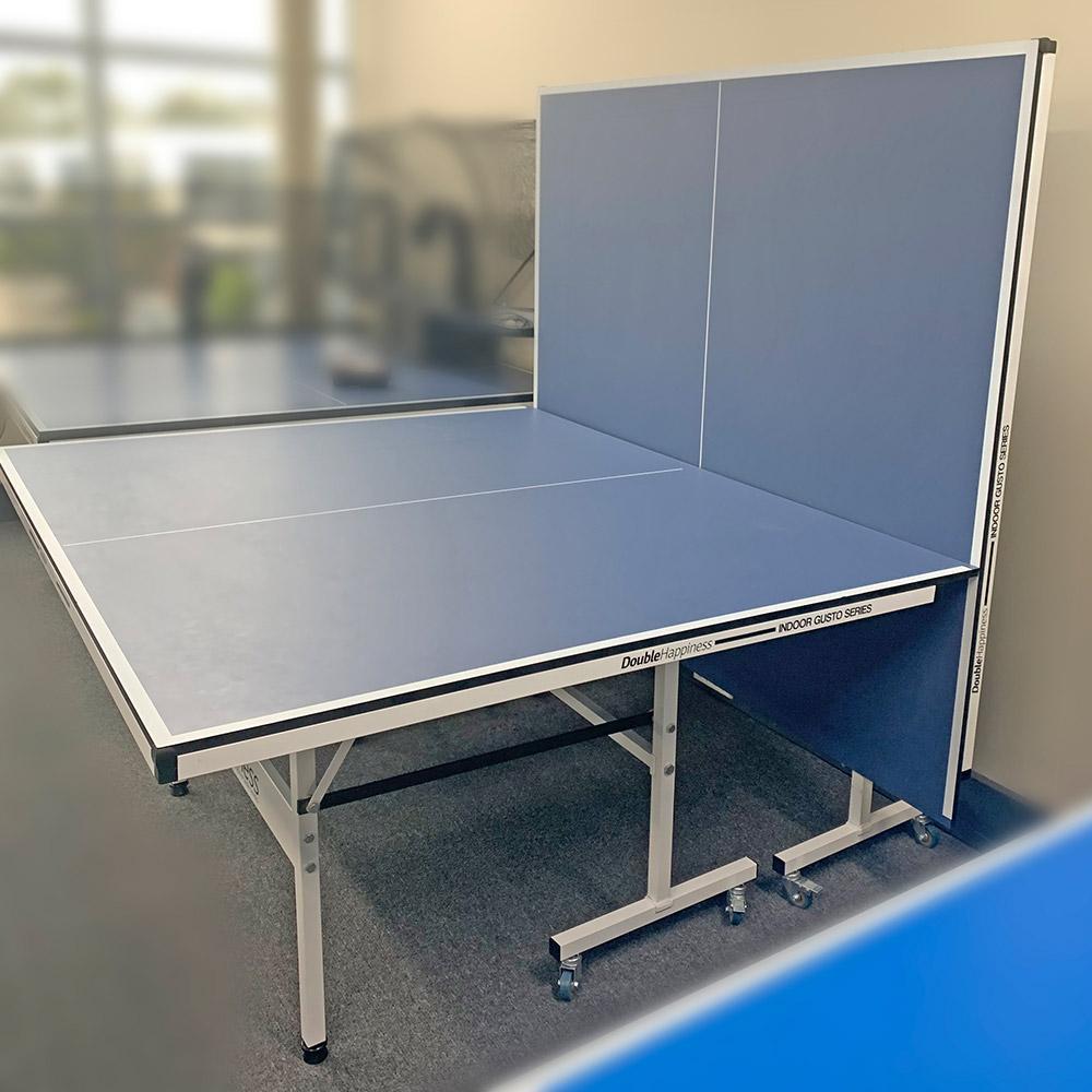 Double Happiness Indoor Premium 160 Table Tennis Ping Pong Table with Free Accessories Package Double Happiness