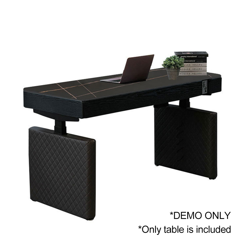 MASON TAYLOR 1.8x0.6M Dual Motor Slate Tabletop Electric Lifting Desk Stable Leg - Black