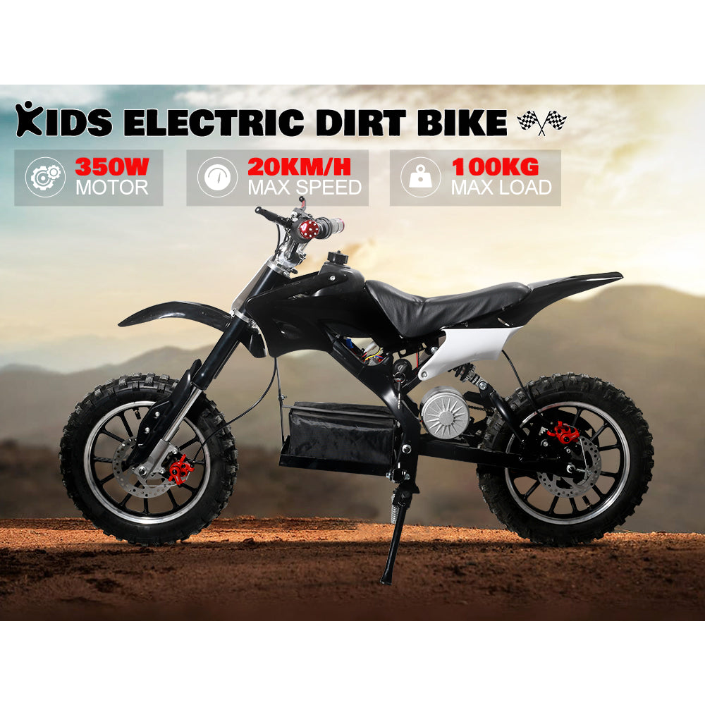 24V12Ah Kids Mini Electric Dirt Bike Off Road Motorcycles Motorbike Battery Black