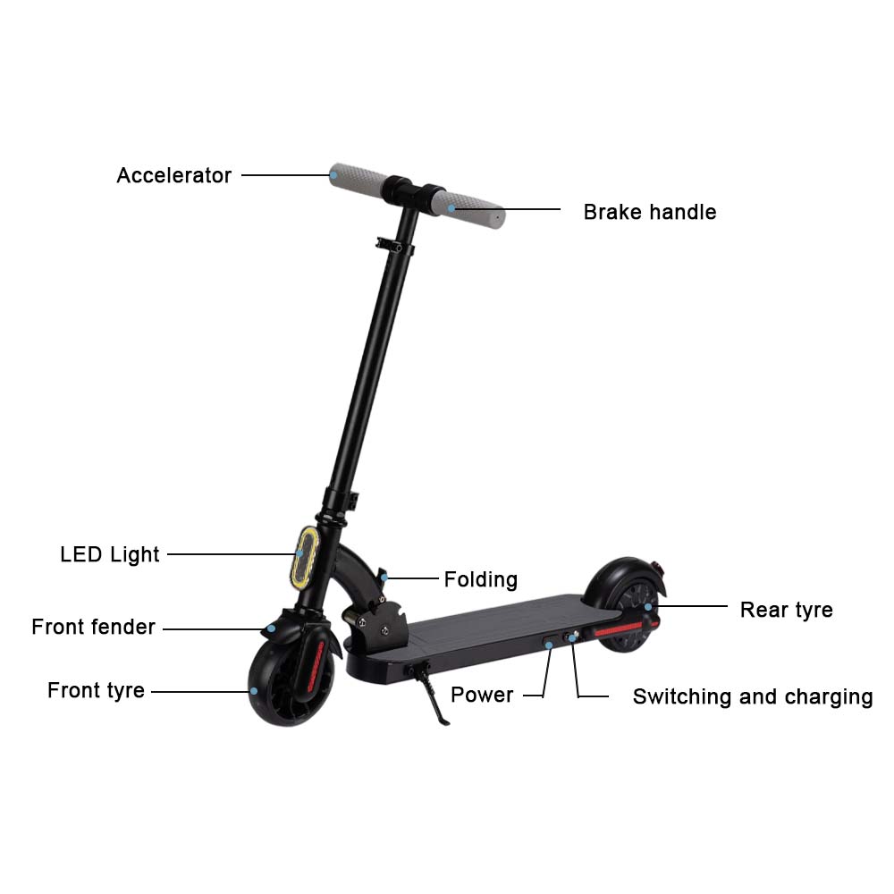 LX-ER 90W Children's Electric Scooter-Black