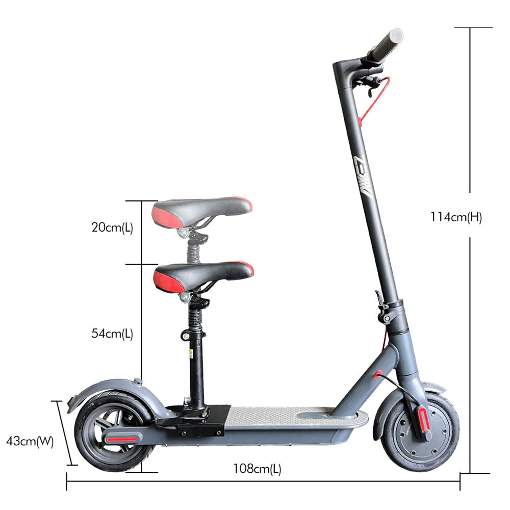 AKEZ 350W M365 OLED Display APP Electric Scooter e-scooter Adult With Seat Black