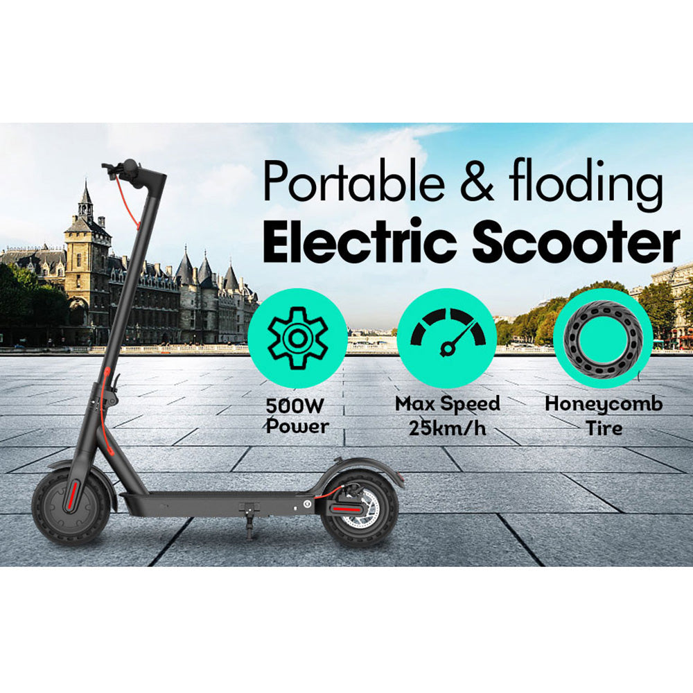 M365 Electric Scooter Foldable Motorised Scooters Honeycomb Tires with shock Absorber Black A11E
