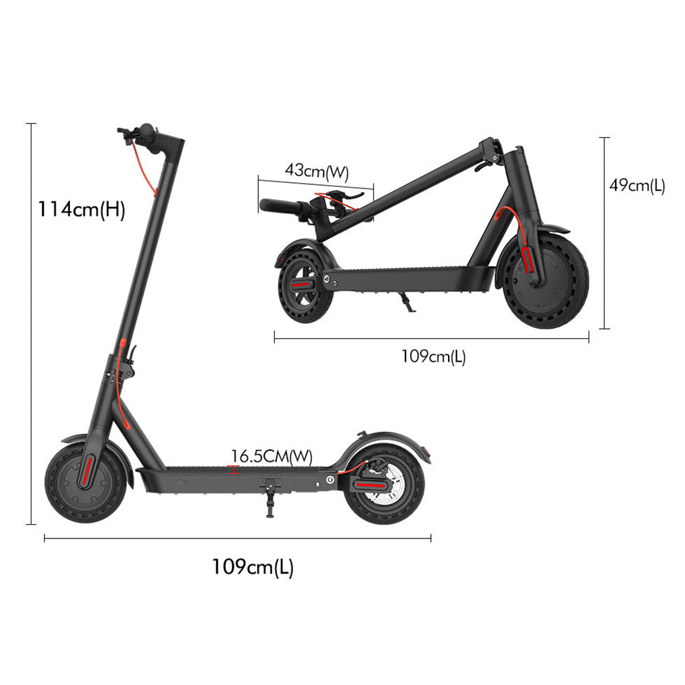 M365 Electric Scooter Foldable Motorised Scooters Honeycomb Tires with shock Absorber Black A11E