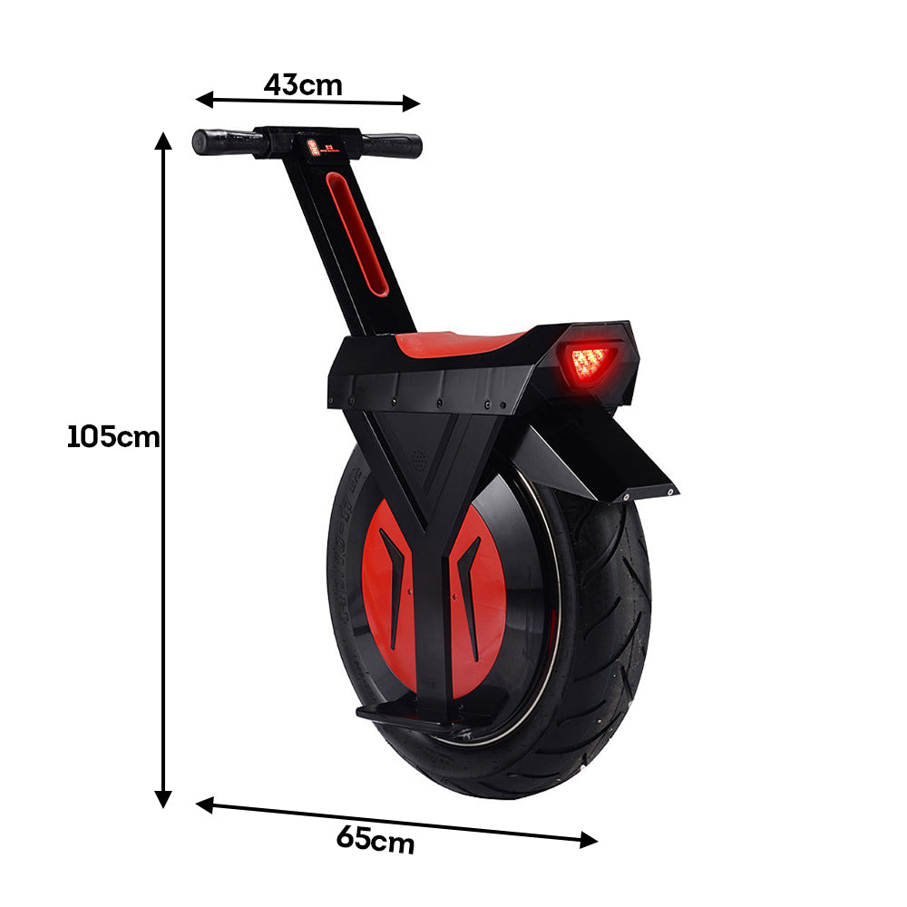 AKEZ 60V 17-inch Electric Unicycle For Kids - Black