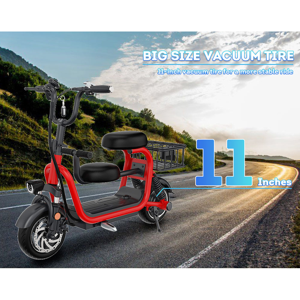 AKEZ G1 48V 500W 13Ah 11 Inches Foldable Electric scooter Large Storage Capacity Vacuum Tire W/ Baby Seat