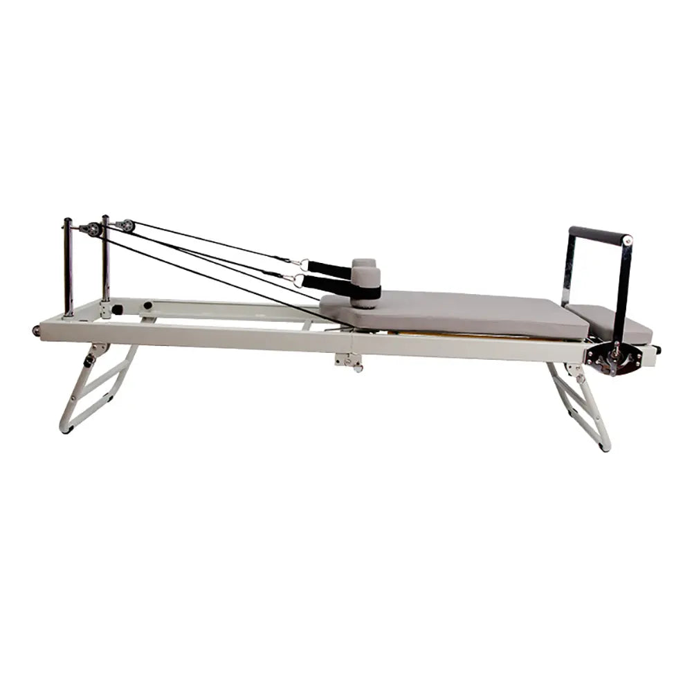 JMQ Fitness Multi-purpose foldable Steel Frame Pilates Reformer Pilates Tables-Beige