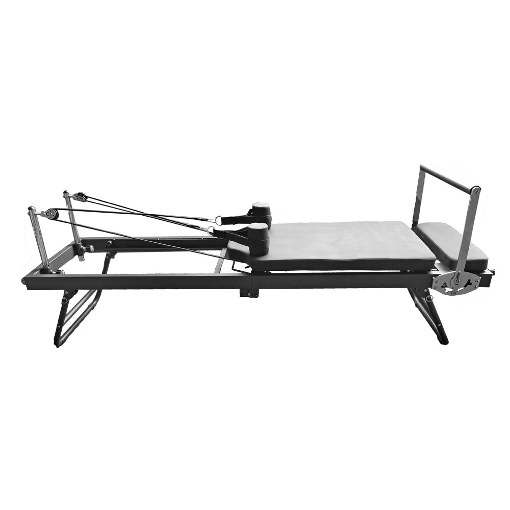 JMQ Fitness Multi-purpose foldable Steel Frame Pilates ReformerPilates Tables-Black