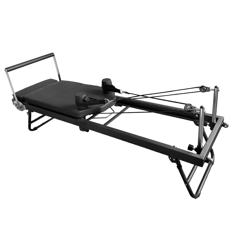 JMQ Fitness Multi-purpose foldable Steel Frame Pilates ReformerPilates Tables-Black