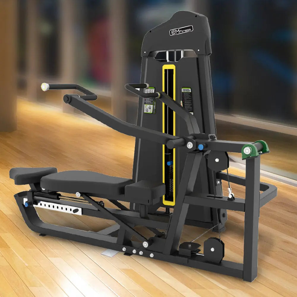JMQ FITNESS EM1085 80KG Weight Stacks Chest Press Machine Fitness Equipment Gym Home Machine - Black