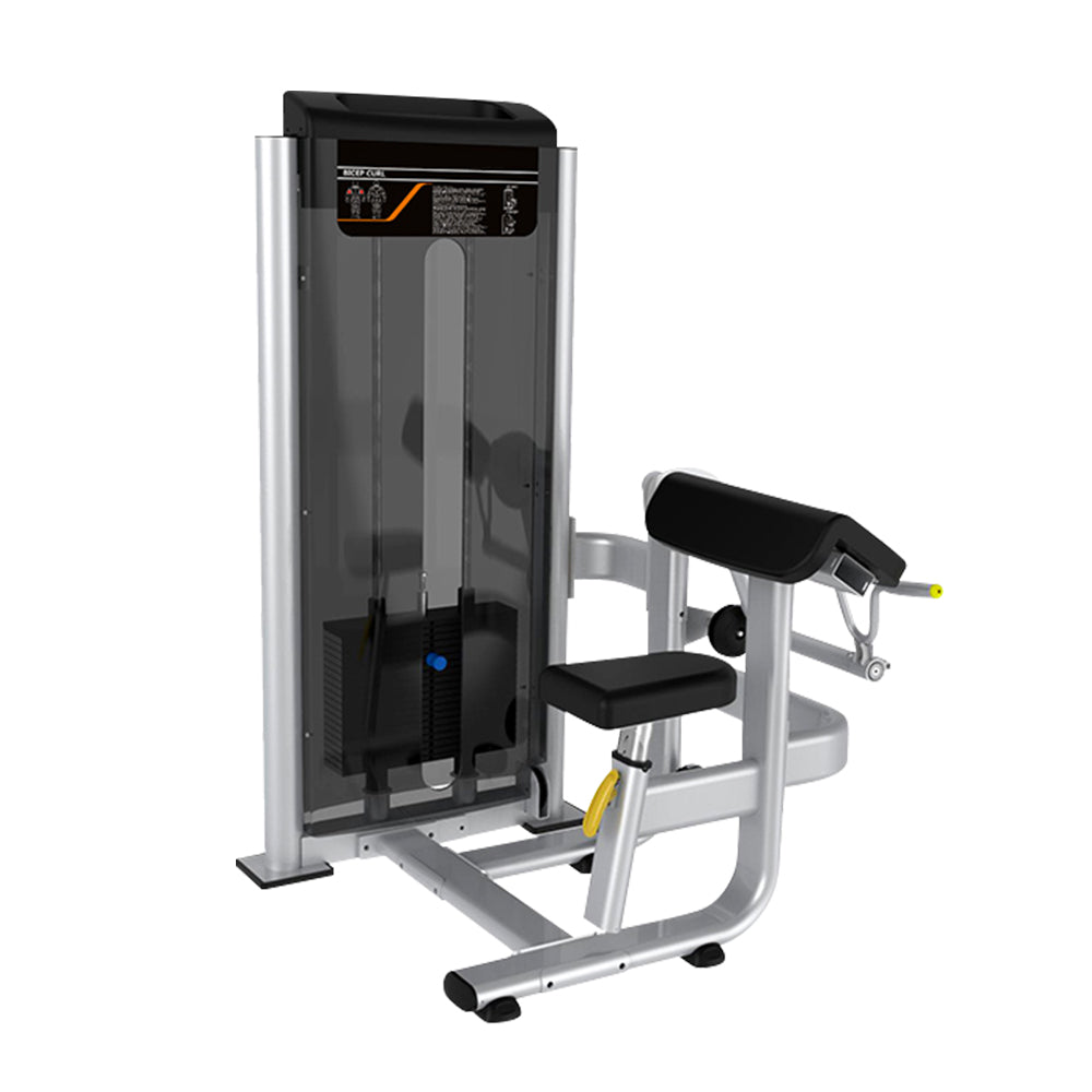 JMQ FITNESS ZYZ-006 80KG Weight Stacks Bicep Training Machine Home Gym Train Equipment Machine - Silver&Black