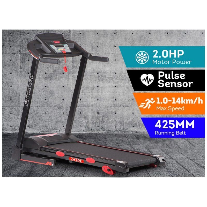 FITLOGIC T210E 2.0HP Electric Treadmill Foldable Manual Incline Home Gym Exercise Machine