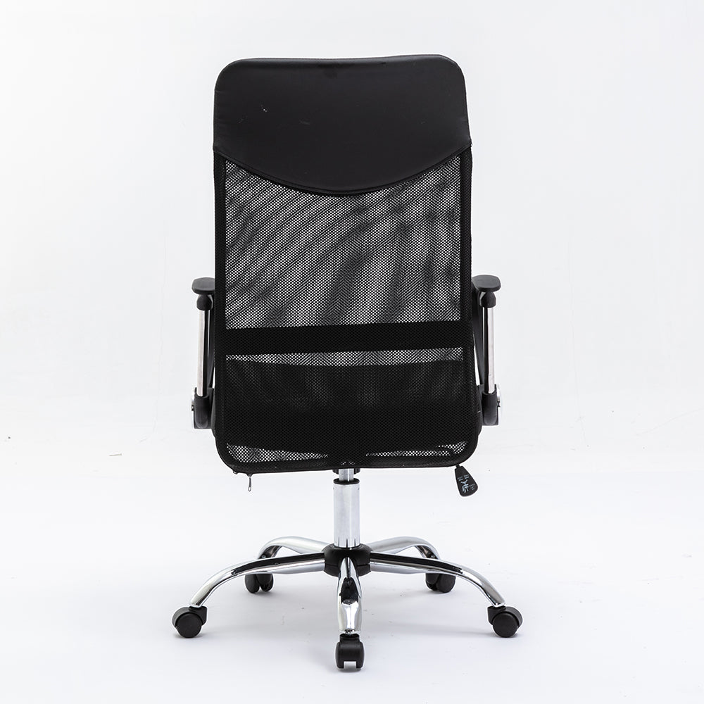 MASON TAYLOR 105 Mesh Home Office Chair Horizontal Rotation with Castors - Black