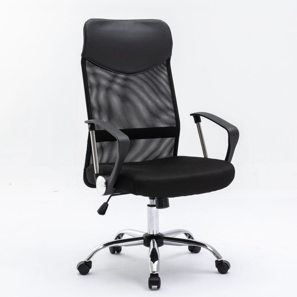 MASON TAYLOR 105 Mesh Home Office Chair Horizontal Rotation with Castors - Black