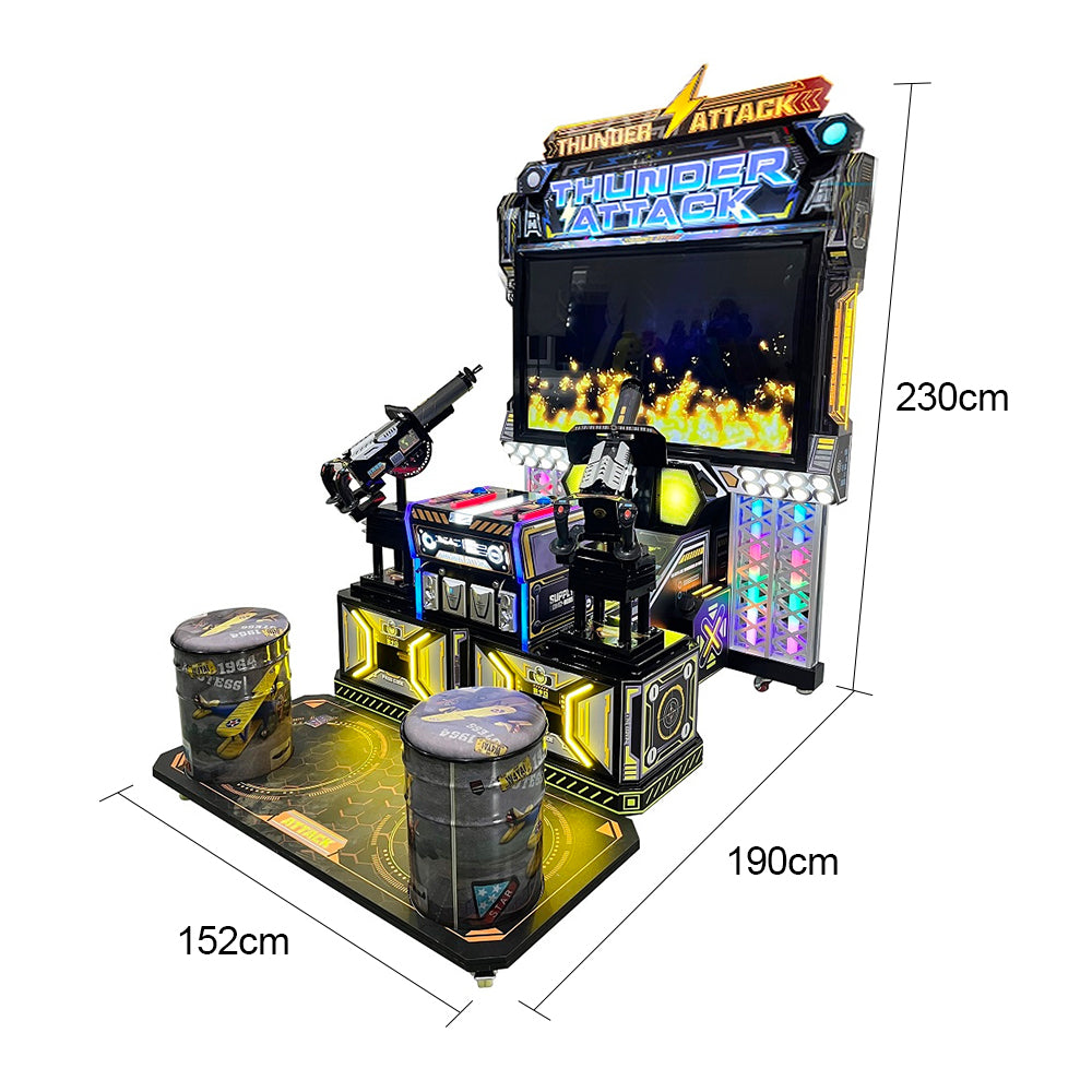 MACE Multiplayer Shooting Arcade Game Machine Gun Simulator - Yellow