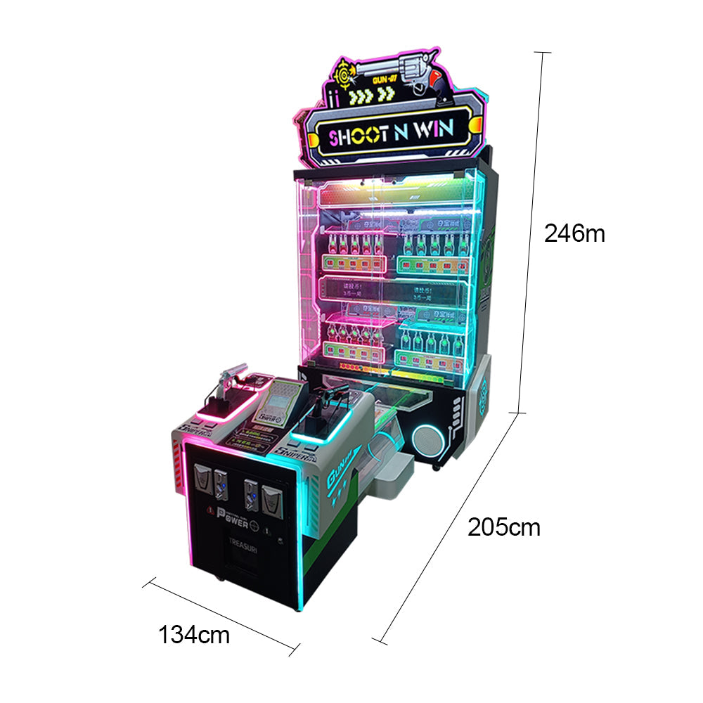MACE Multiplayer Arcade Game Machine Target shooting - Blue&Pink