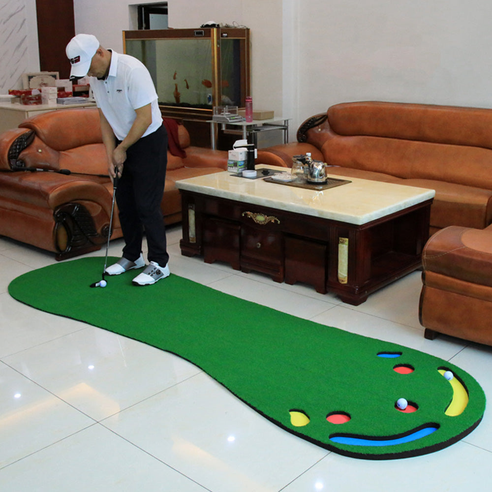 BALLSTRIKE GL002 Mini Golf Putting Green w/ Free Accessories For Beginners Indoor/Outdoor - Green
