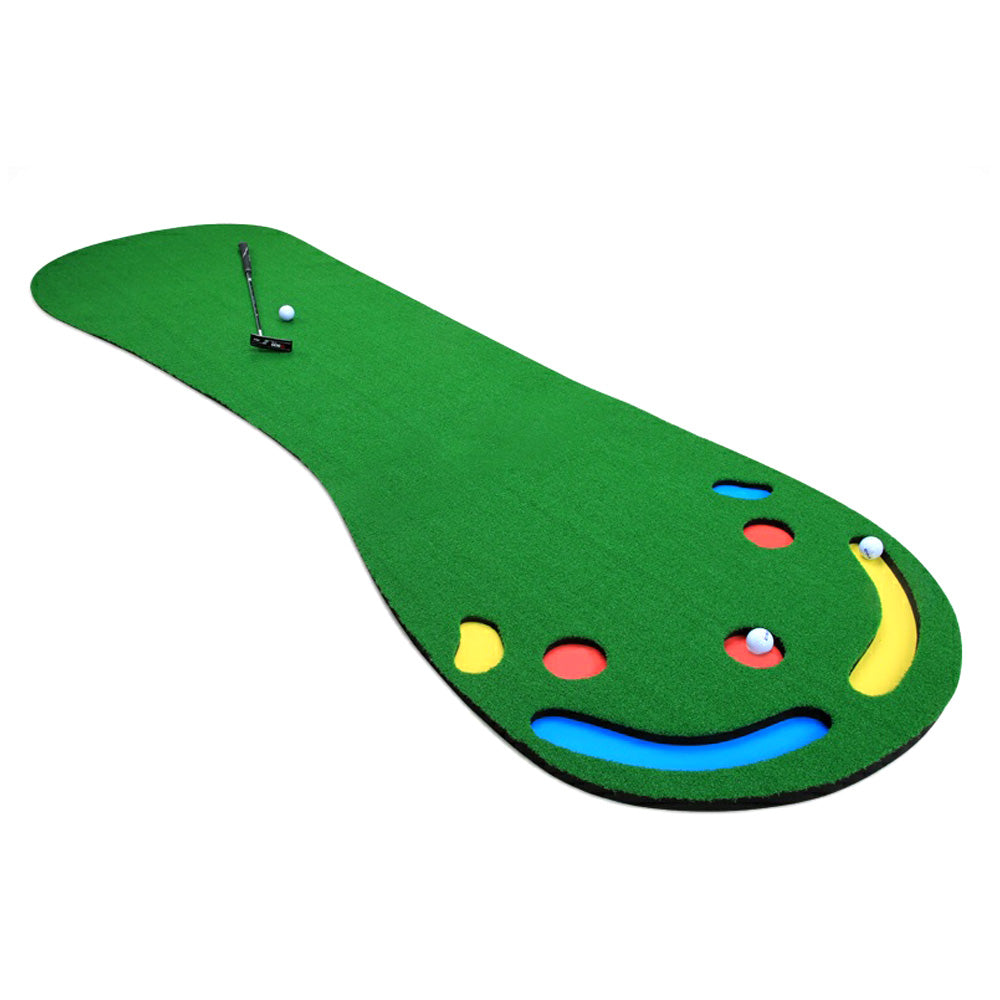 BALLSTRIKE GL002 Mini Golf Putting Green w/ Free Accessories For Beginners Indoor/Outdoor - Green