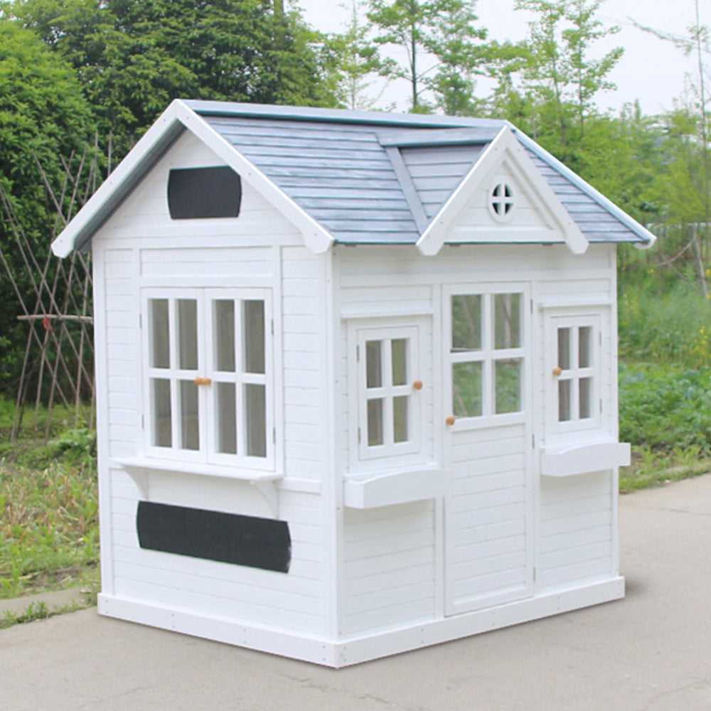 MASON TAYLOR Pine Wood 190CM Height Children Playhouse Outdoor Cubby House - White