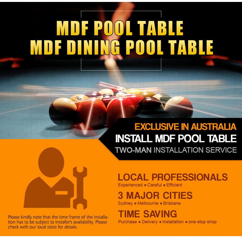 Two-Man Installation Service For MDF Pool Table & MDF  Dining Pool Table