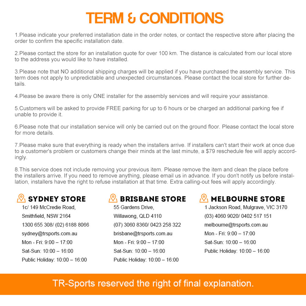 Designated Date Installation Service For Table Tennis Table