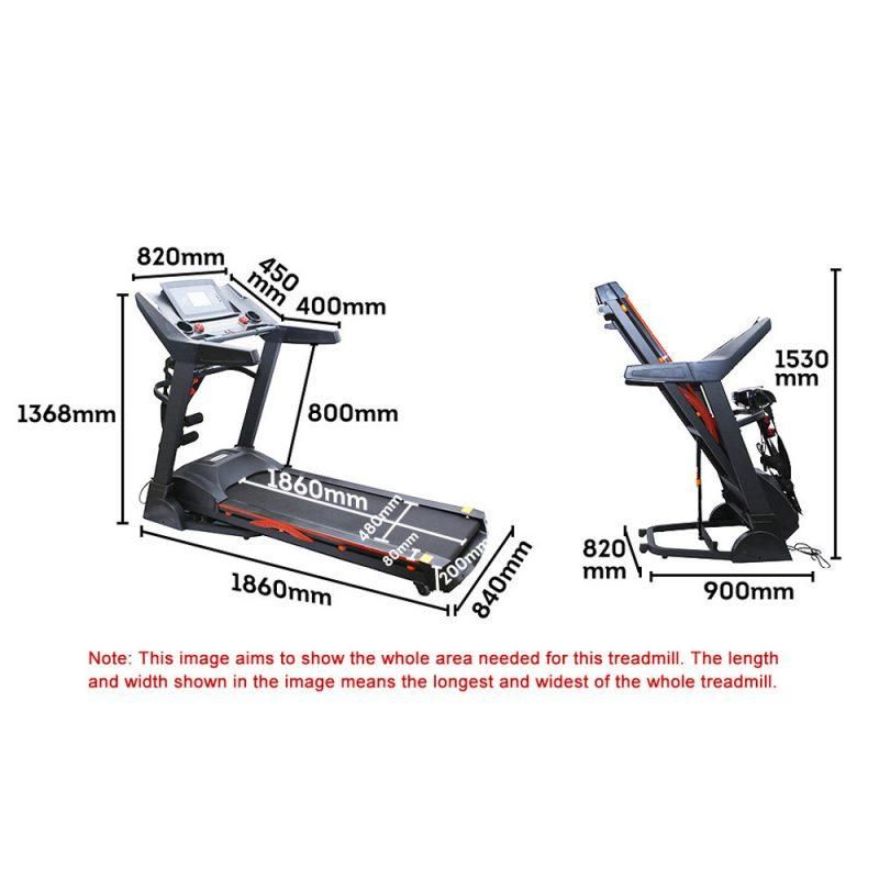 JMQ Fitness 5668 3.5HP Foldable Electric Treadmill Home Fitness Auto Incline w/ Multi-functional Accessories