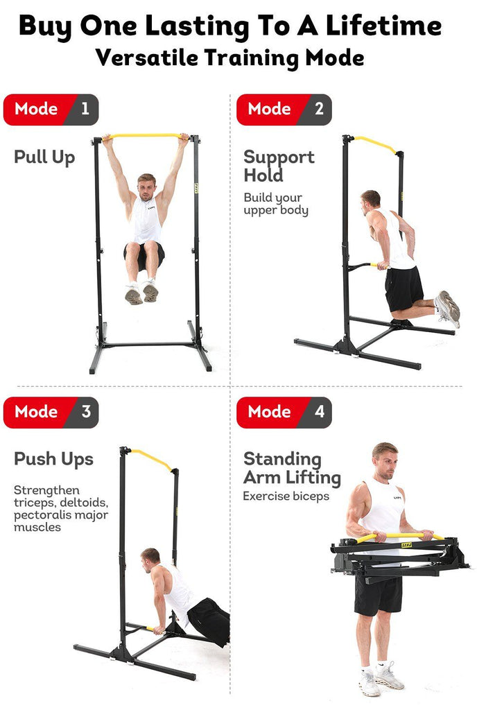 JMQ Fitness Pull Up Chin Ups Heavy Duty Workout Station Home Gym Exercise SH