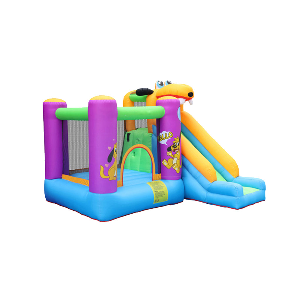 AUSFUNKIDS 72007 Jumping Inflatable Castle w/ Ball Playing Area Slide Kids Home Amusement Playground - Colourful