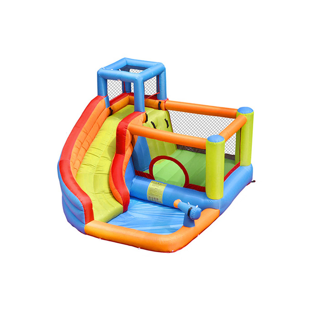 AUSFUNKIDS 62030 Jumping Inflatable Castle w/ Ball Playing Area Slide Kids Home Amusement Playground - Colourful