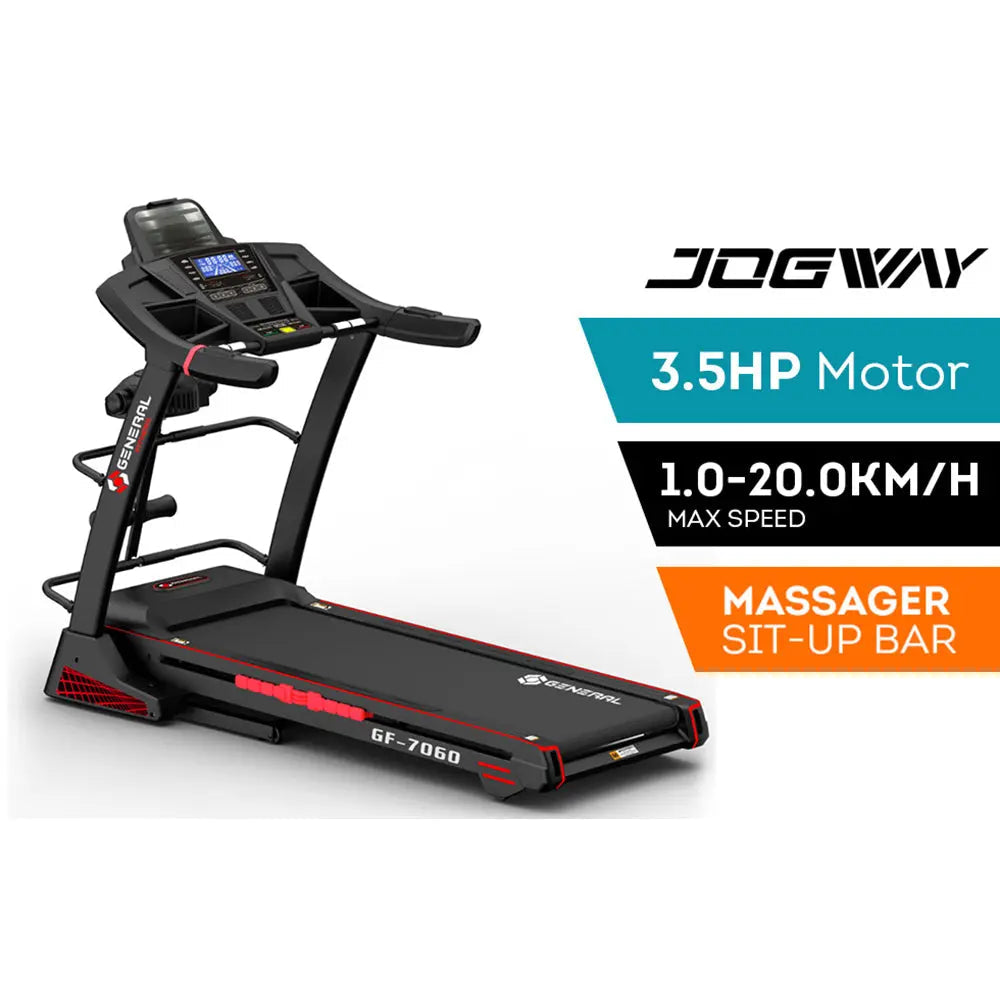 Jogway T26CLM 3.5HP Foldable Electric Treadmill w/ Multifunctional Accessories