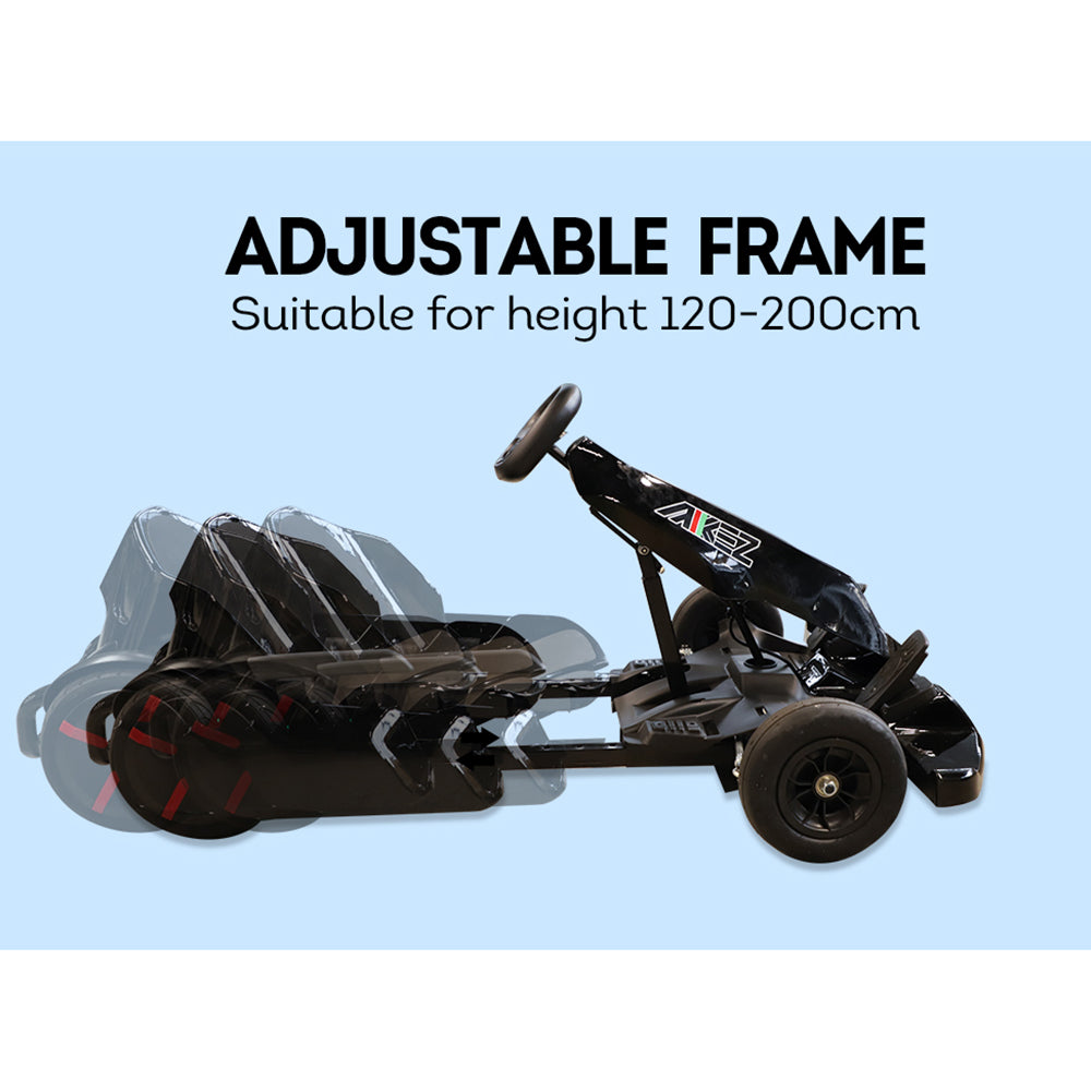 [10% OFF PRE-SALE] AKEZ 54V4.4A Electric Go Kart For Adult Hoverboard Four-wheel Race Car Adjustable Frame Black [Dispatch in 8 weeks] AKEZ