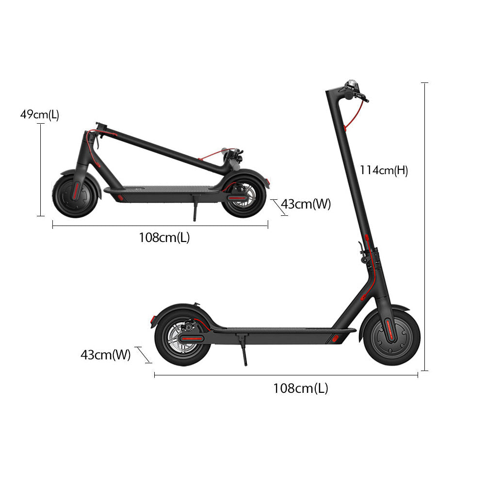 AKEZ 250W M365 OLED Display APP Electric Scooter e-scooter Adult - Black