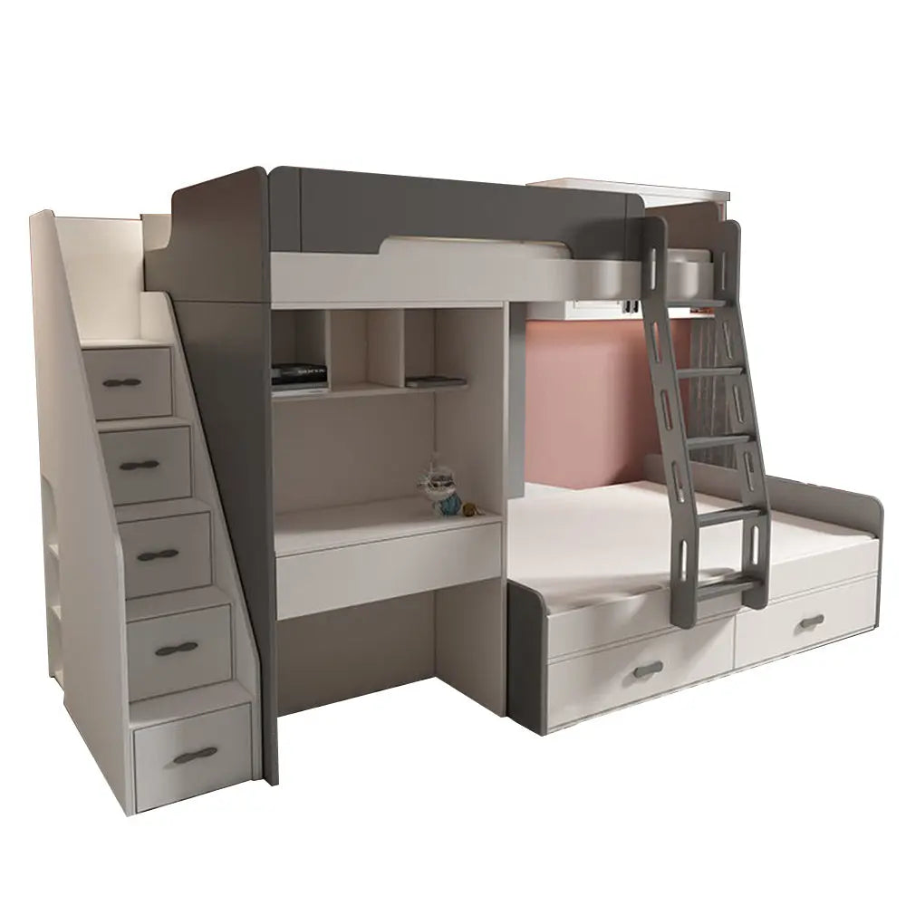 MASON TAYLOR 1.5m Large Storage Capacity Bunk Bed With Mattresses MASON TAYLOR