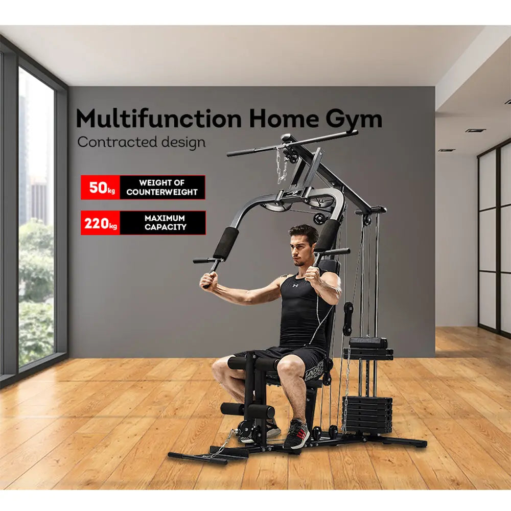 Meridian M1 Home Gym Multi-function Exercise Fitness Equipment Machine with 50kgs Weight Plates JMQ FITNESS