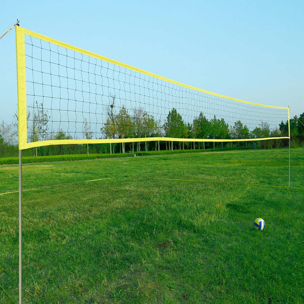 BALLSTRIKE Portable Outdoor Volleyball Net Adjustable Height - Yellow