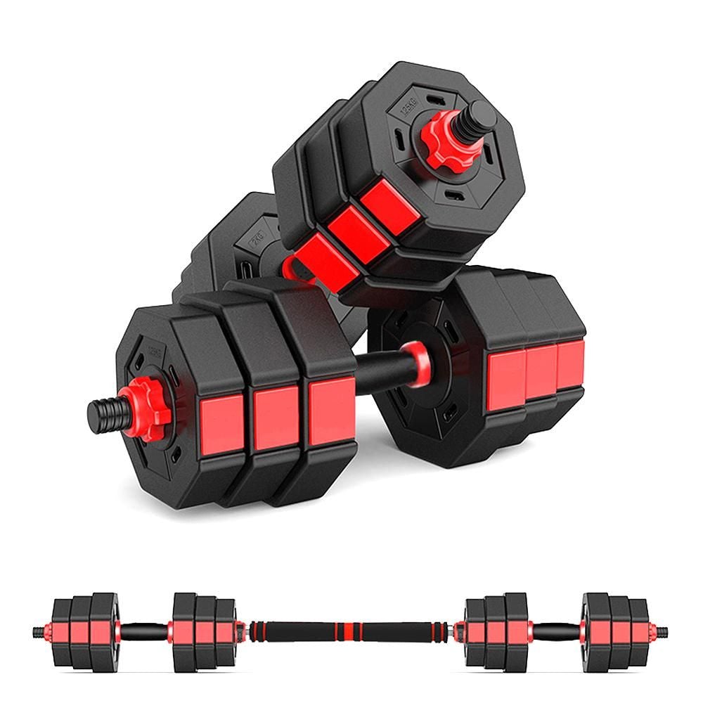 Octagon Dumbbells Weights for Home Gym Exercise Training with Connecting Rod JMQ FITNESS